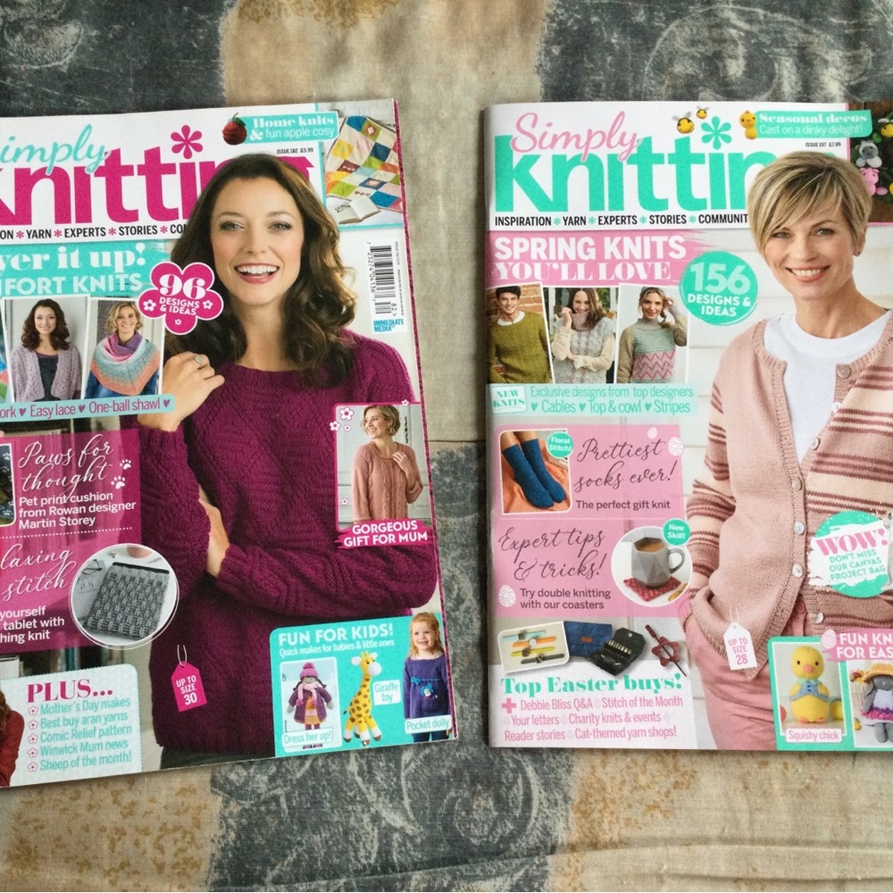 2 Simply Knitting Magazines